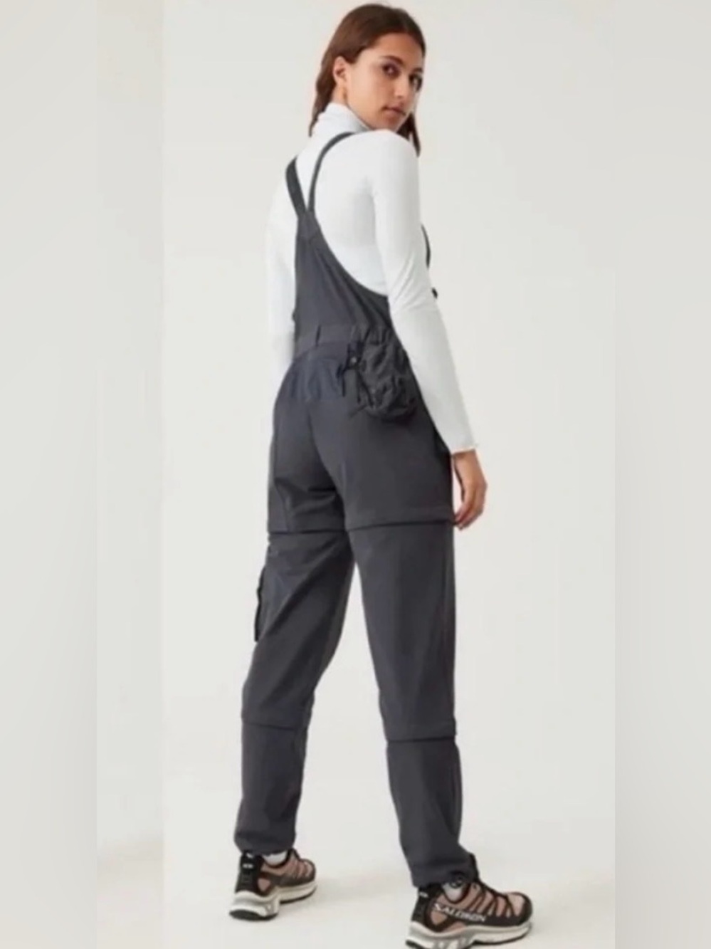Outdoor voices rectrek overalls black cargo pocket hiking gorpcore convertible S - Picture 5 of 12